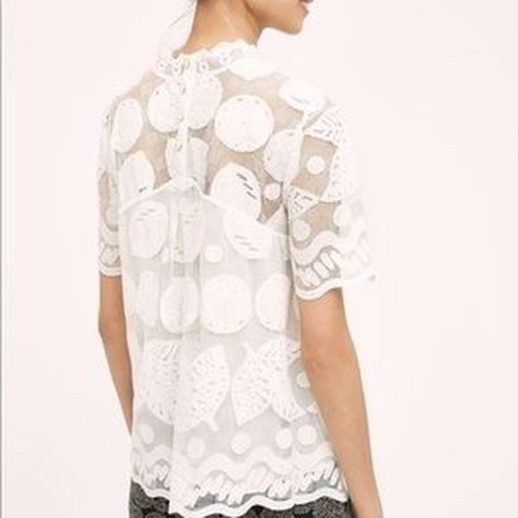 HD in Paris | White Lily Lace Lemon Blouse | 2 - Picture 5 of 12